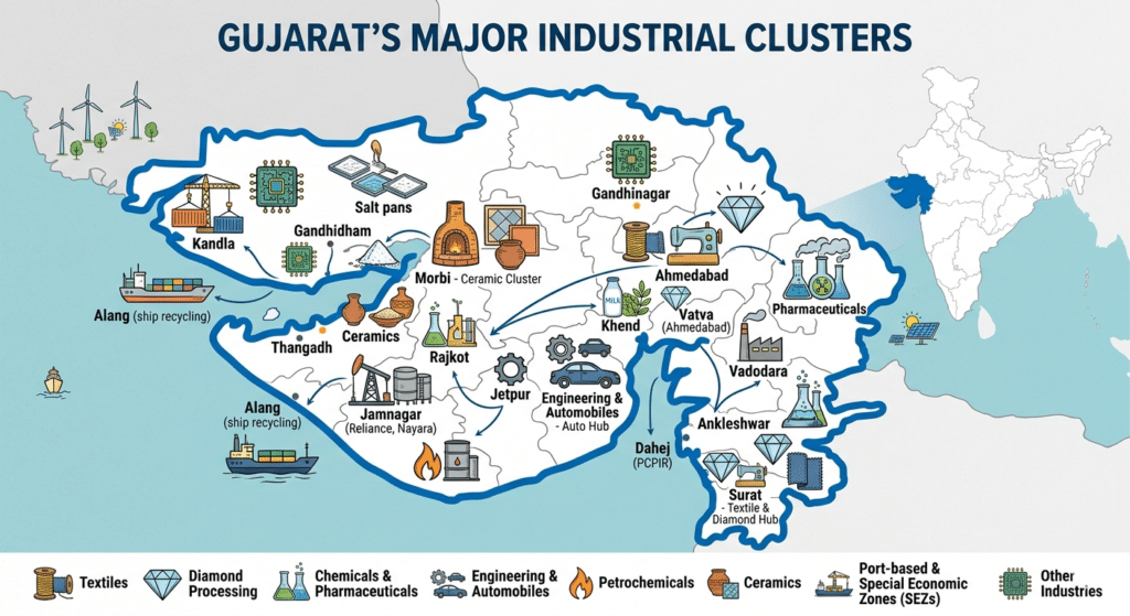 List of Industrial Clusters in Gujarat | A detailed Guide by KhanePe
